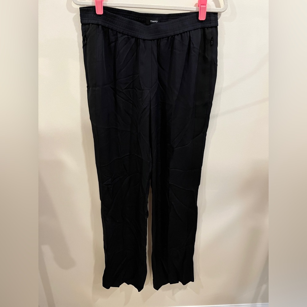 Theory Silk Navy Blue Pants Size Women’s 6
